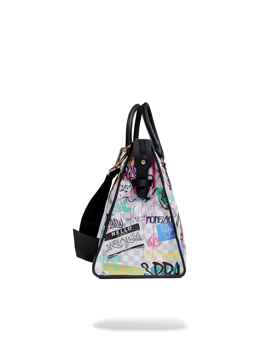 Sac Sprayground SIP THE RIZZ CREAM PYRAMID DUFFLE Blanc