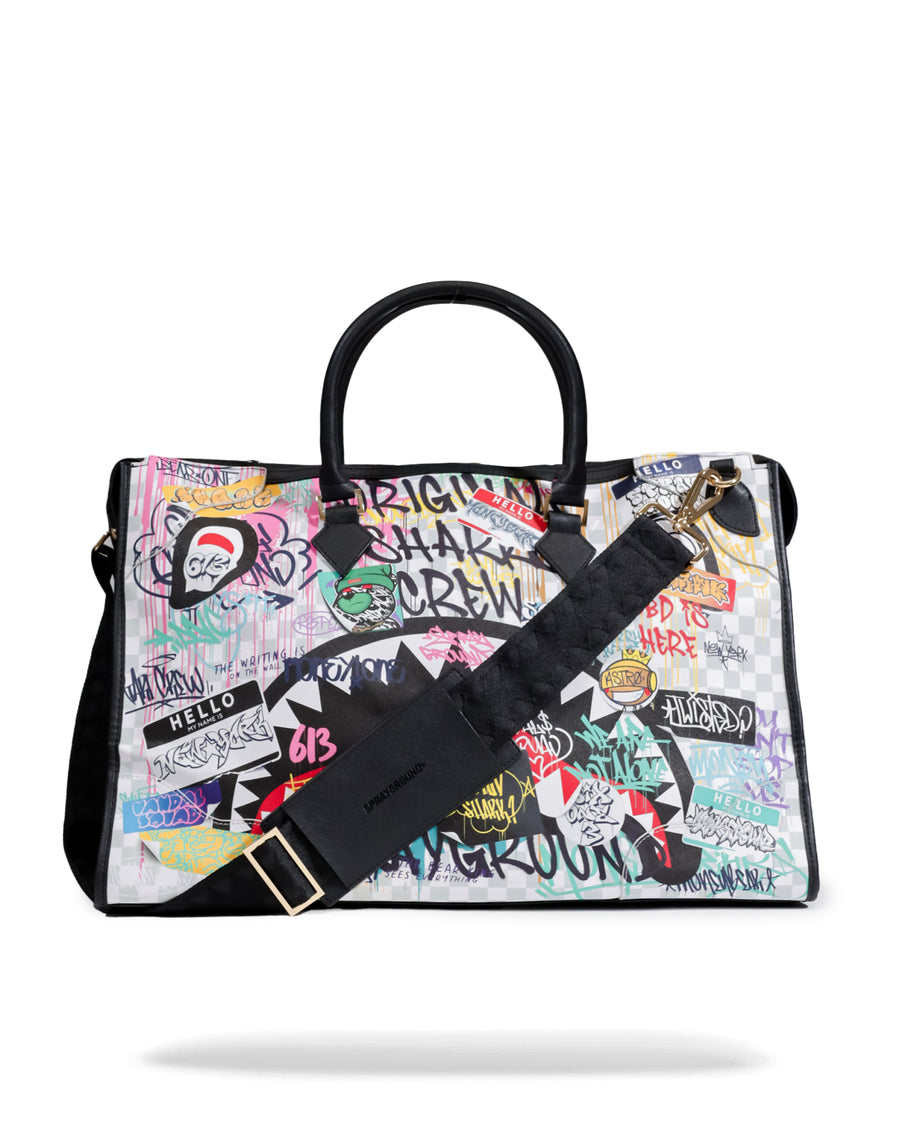 Borsa Sprayground SIP THE RIZZ CREAM PYRAMID DUFFLE Bianco