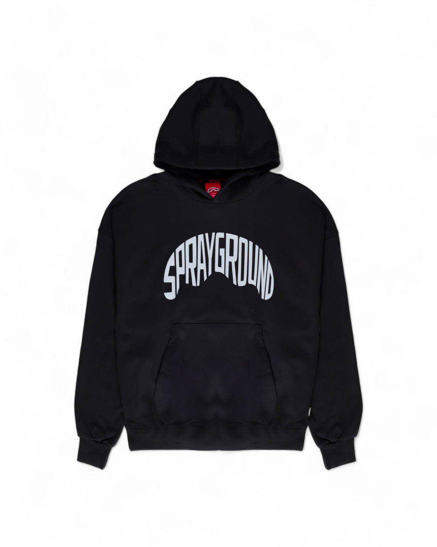 Sweats à capuche Sprayground SHARK SHAPE HOODIE BLACK Noir