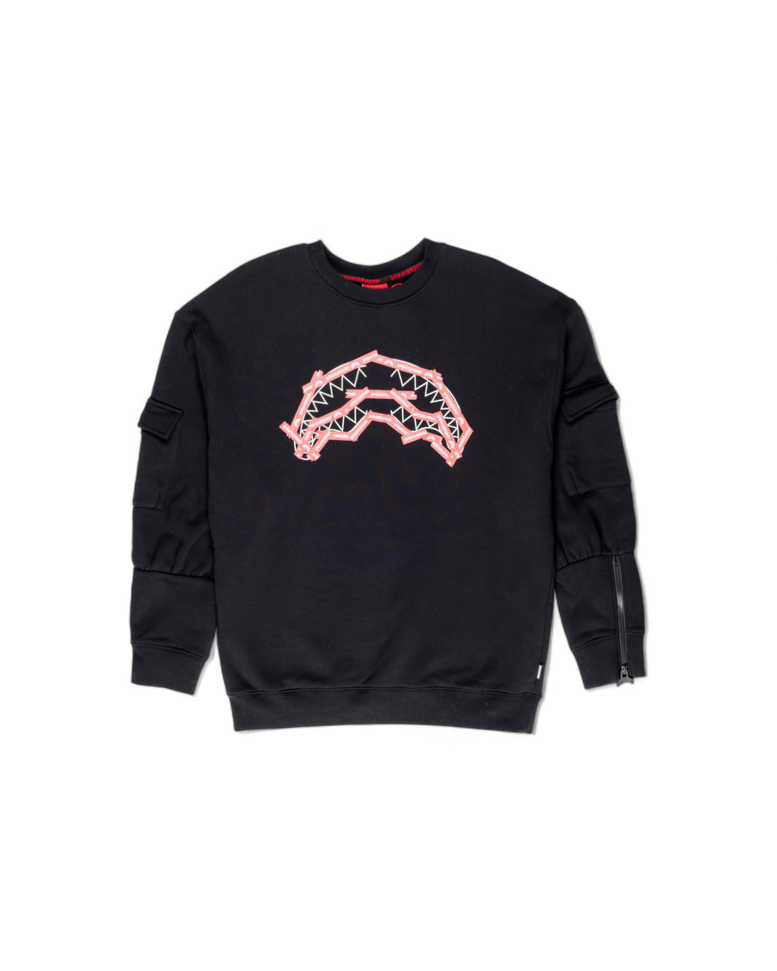 Sprayground Tape Crewneck Black