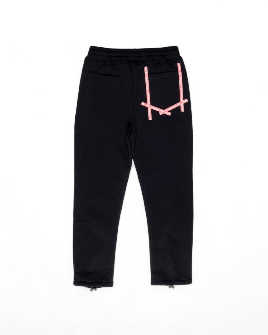 Pantalones deportivos Sprayground SPRAYGROUND TAPE PANTS BLACK Negro