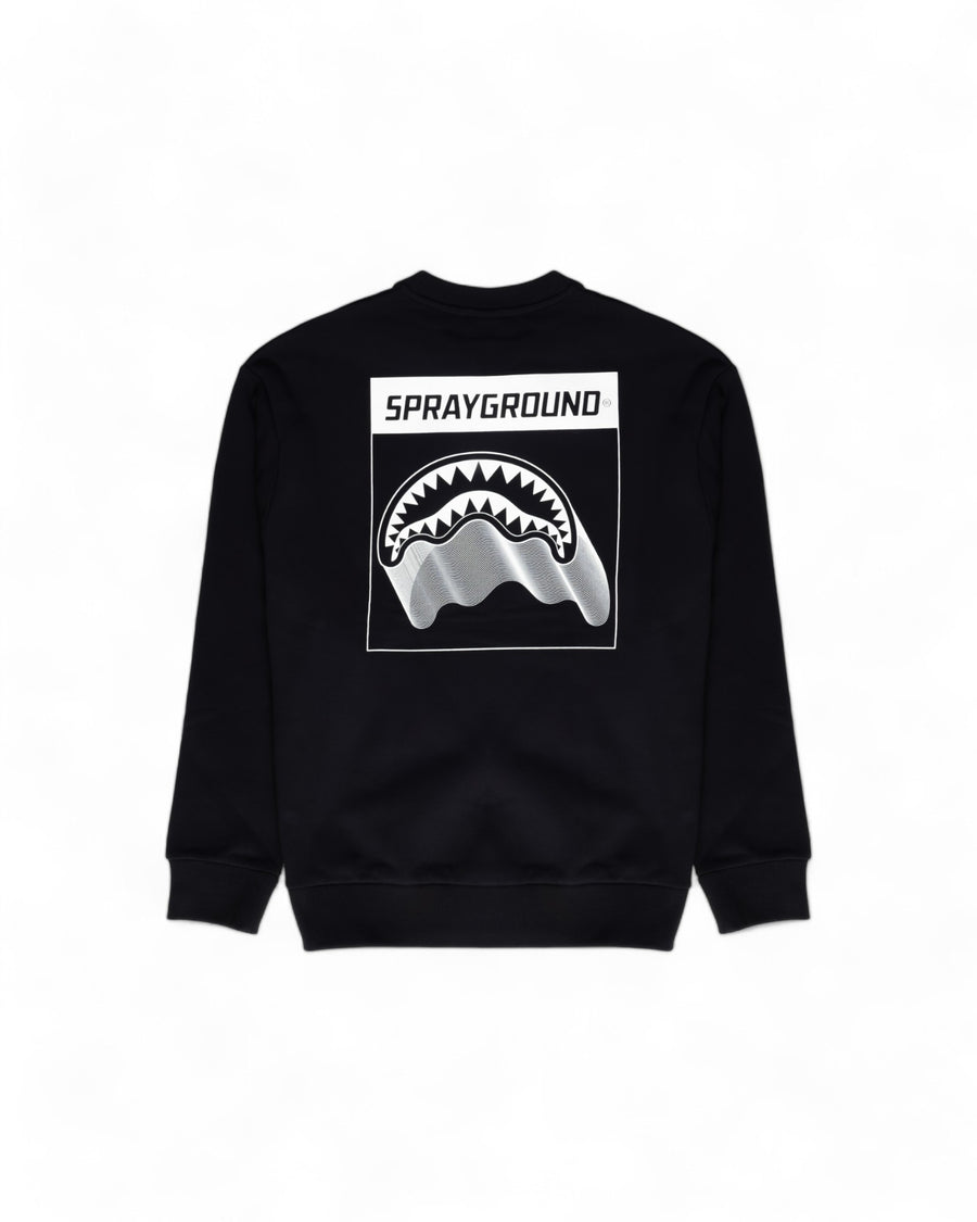 Sprayground Sweatshirt SHARK LAYER CREW BLACK