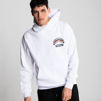 CHECKERED SHARK HOODIE WHITE