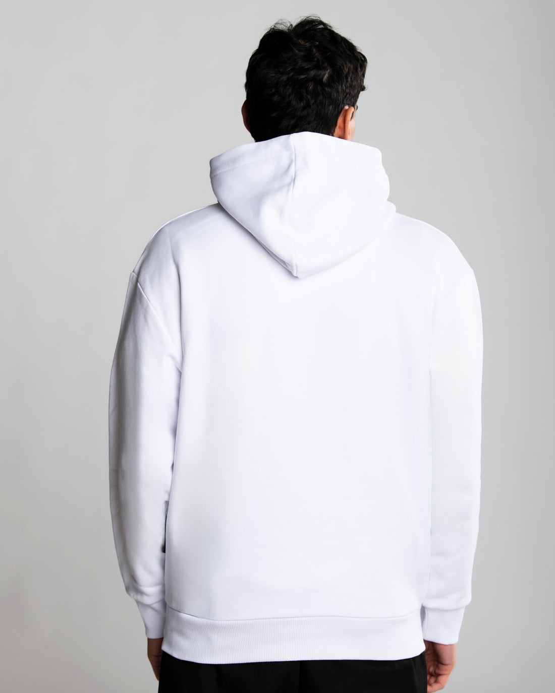 CHECKERED SHARK HOODIE WHITE
