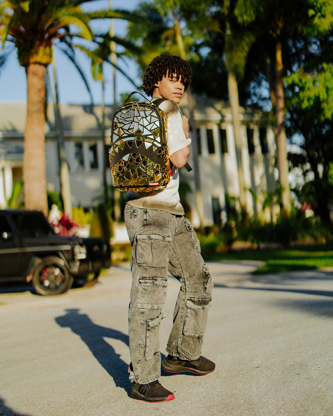 Shattered Glass Shark Backpack