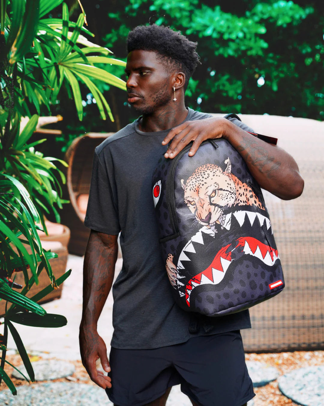 Tyreek Hill Cheetah Feasting Shark Backpack