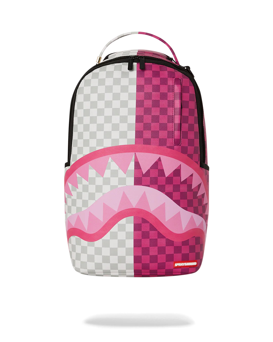 Pink&cream Check Backpack