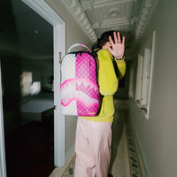 Pink&cream Check Backpack