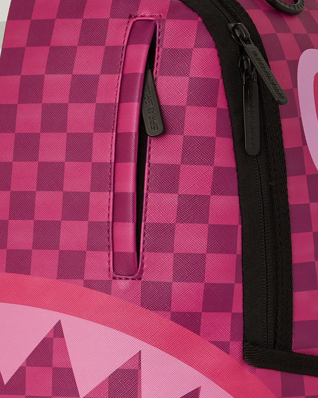 Pink&cream Check Backpack