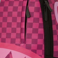 Pink&cream Check Backpack