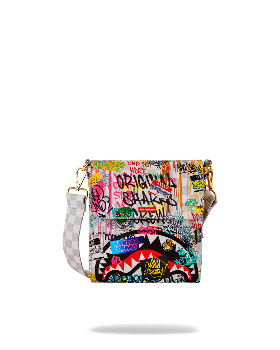 Bolsa pequeña Sprayground SIP THE RIZZ CREAM MESSENGER SLING 