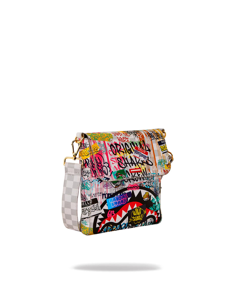 Bolsa pequeña Sprayground SIP THE RIZZ CREAM MESSENGER SLING 