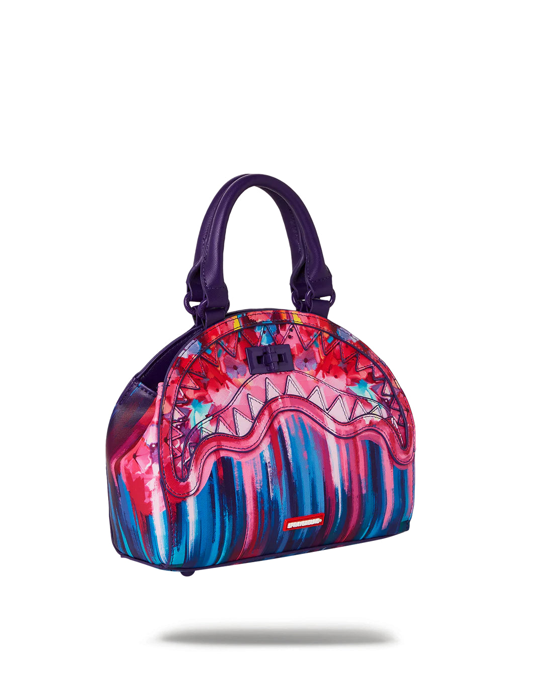 Brushed Neon Flowers Shark Handbag