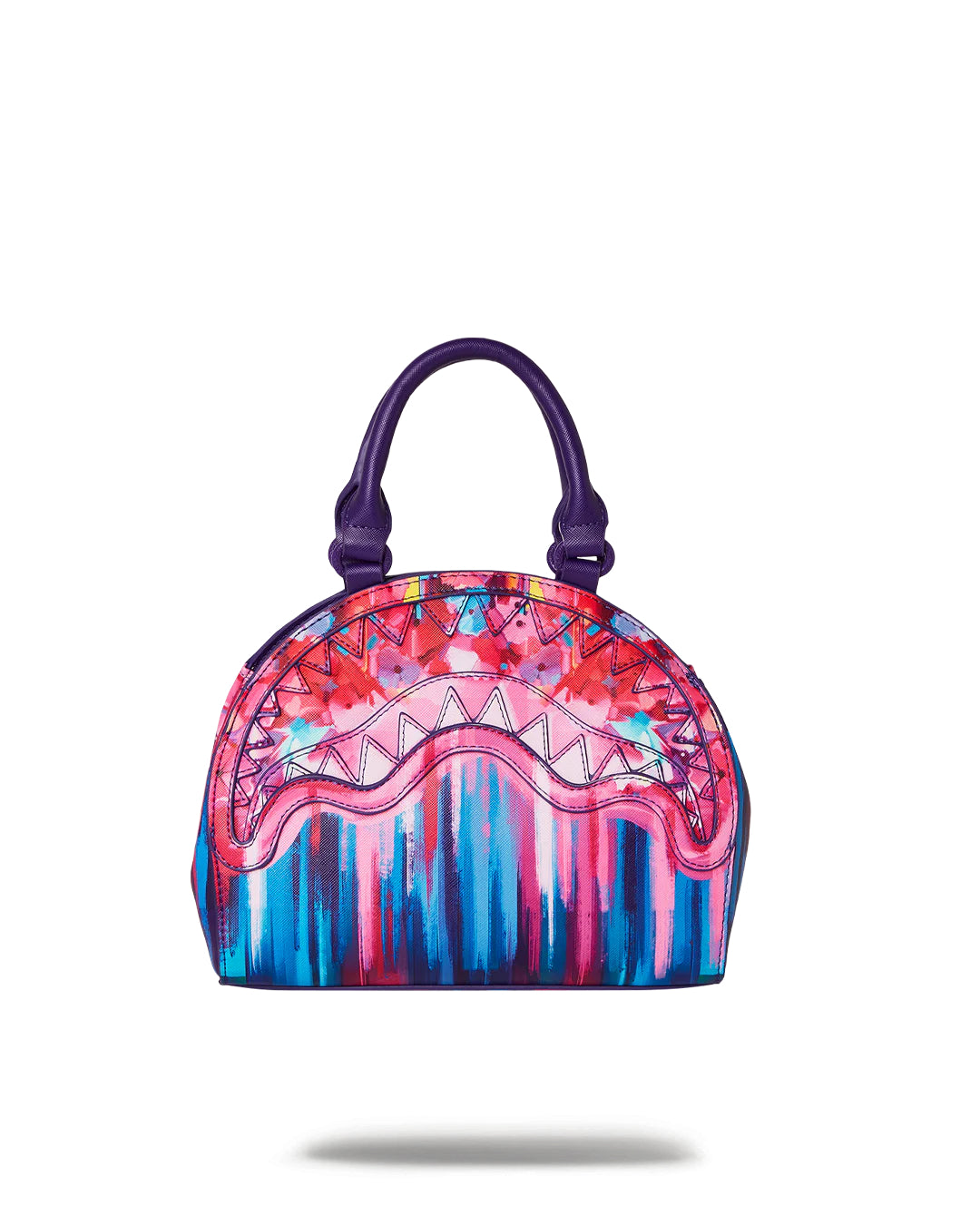 Brushed Neon Flowers Shark Handbag