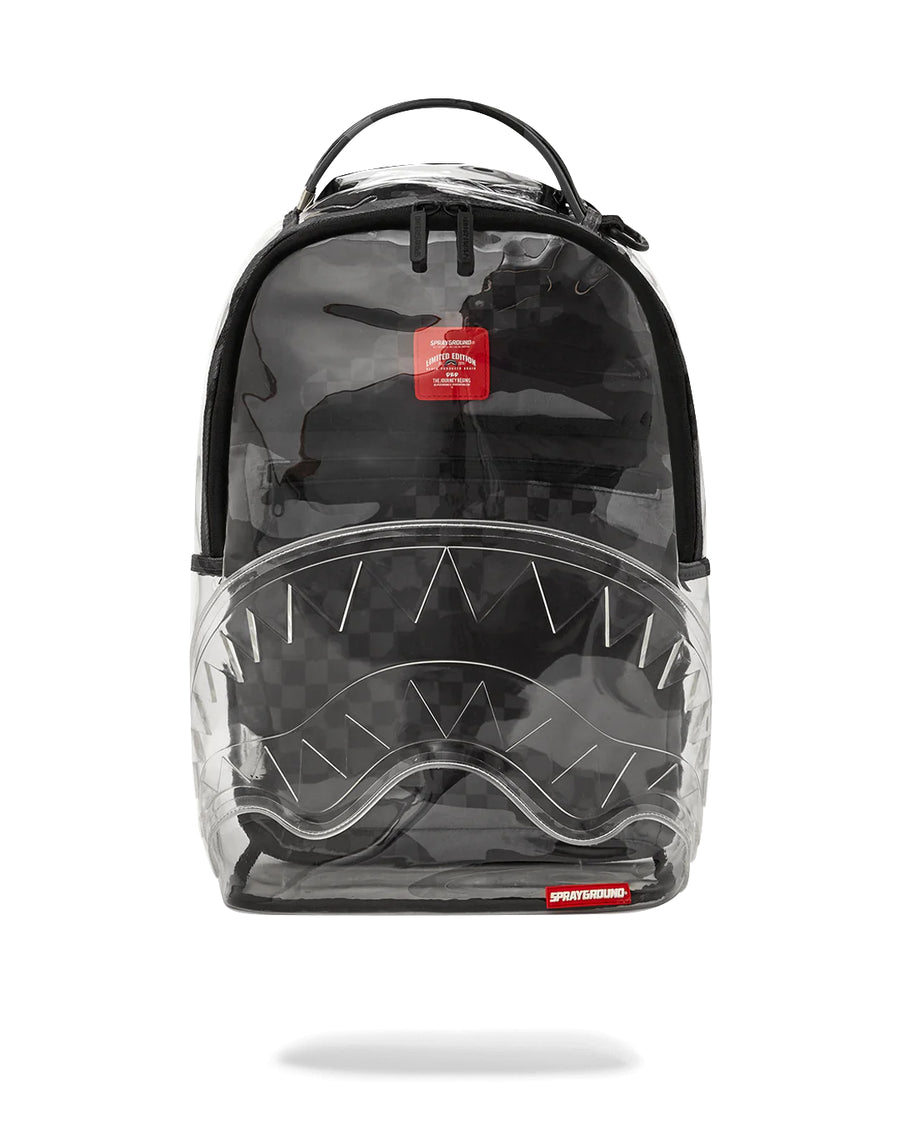 Zaino Sprayground CLEAR GREY CHECK CLEAR BACKPACK 