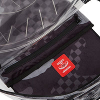 Clear Grey Check Clear Backpack