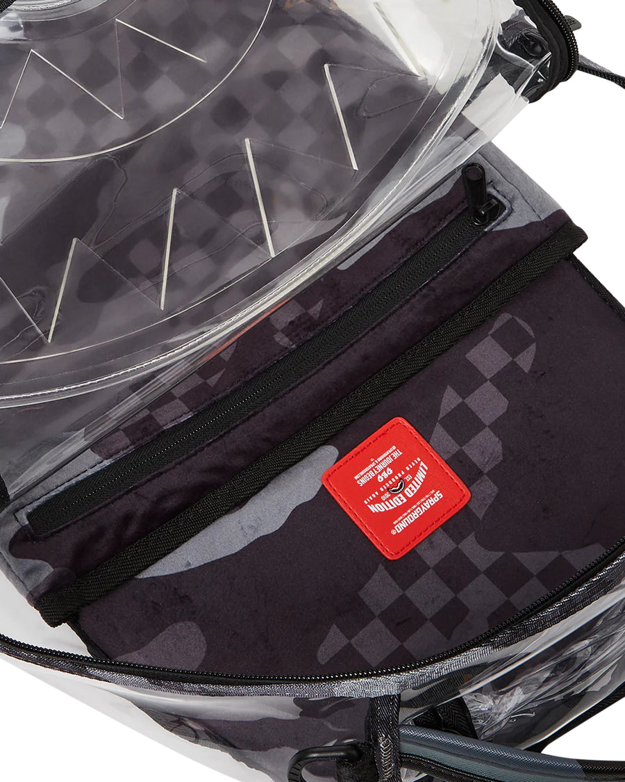 Sac à dos Sprayground CLEAR GREY CHECK CLEAR BACKPACK 