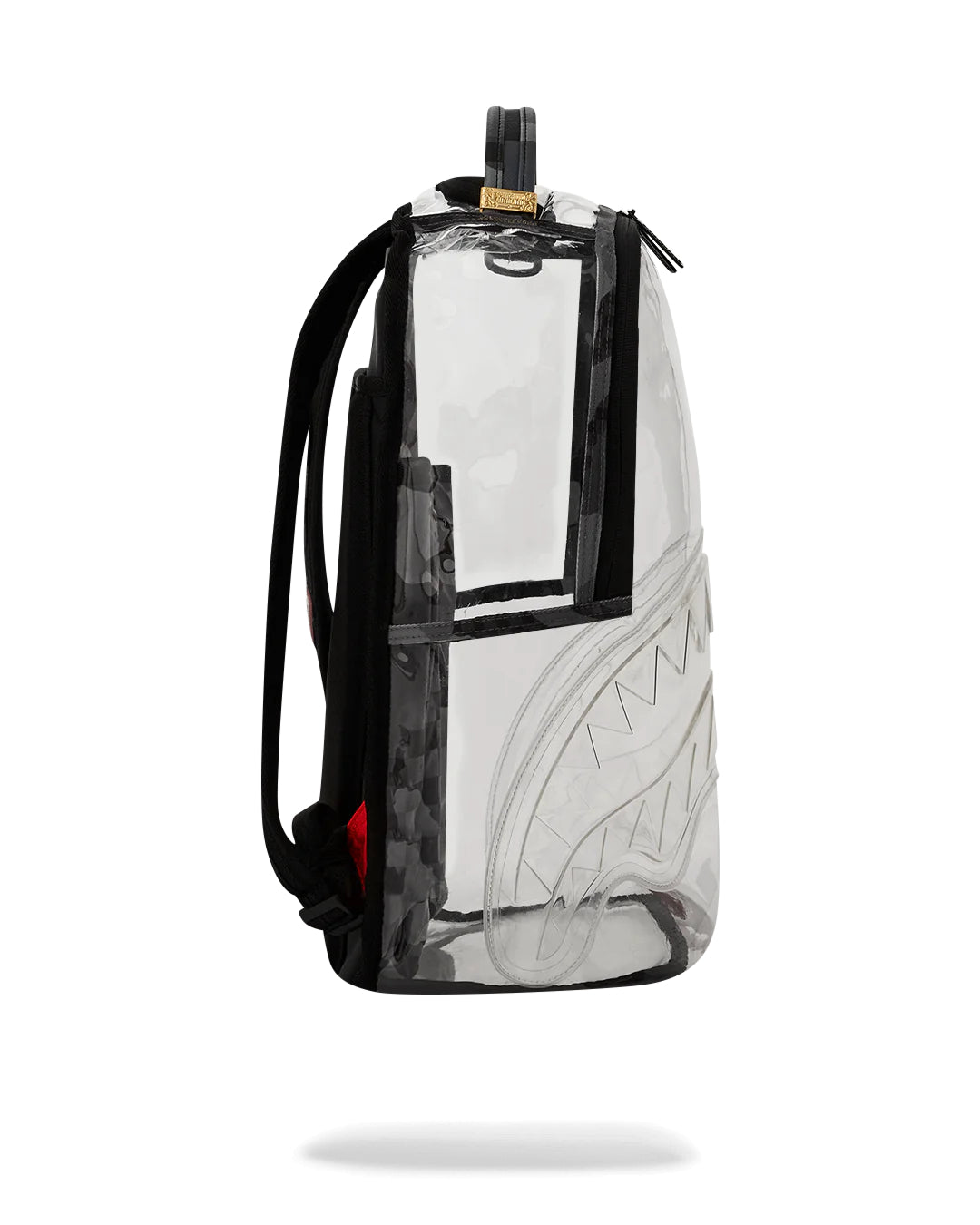 Clear Grey Check Clear Backpack