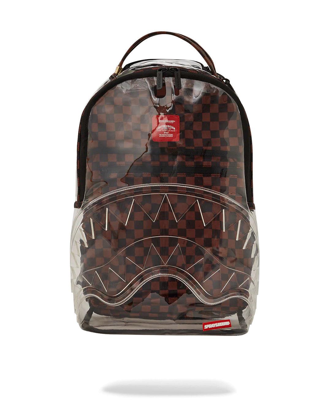 Clear Brown Check Clear Backpack Check