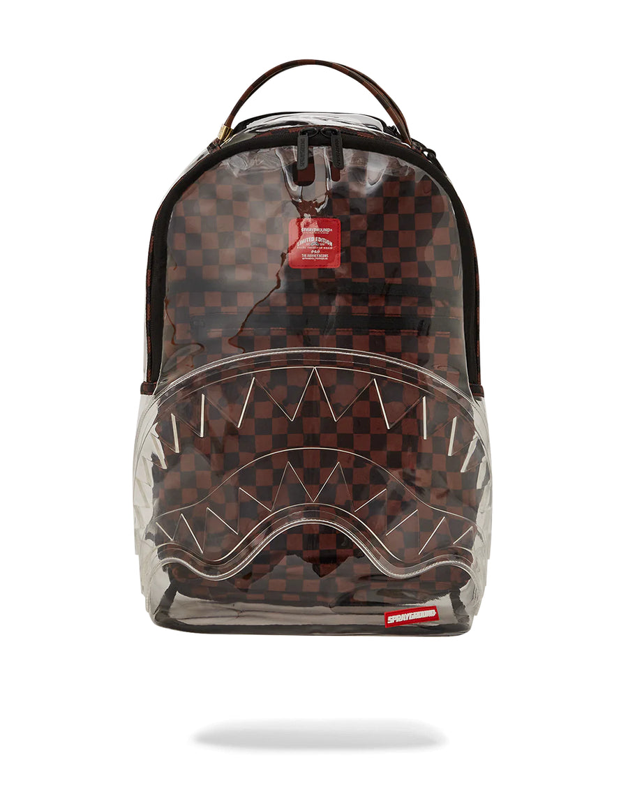 Zaino Sprayground CLEAR BROWN CHECK CLEAR BACKPACK CHECK 