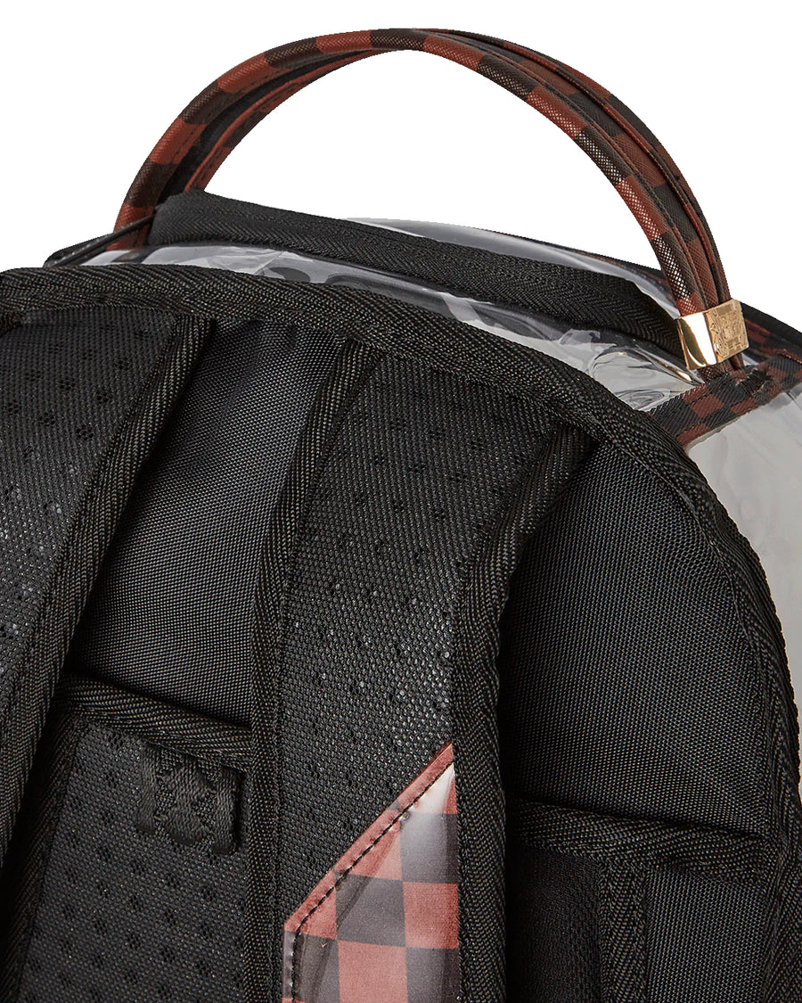 Sprayground  CLEAR BROWN CHECK CLEAR BACKPACK CHECK