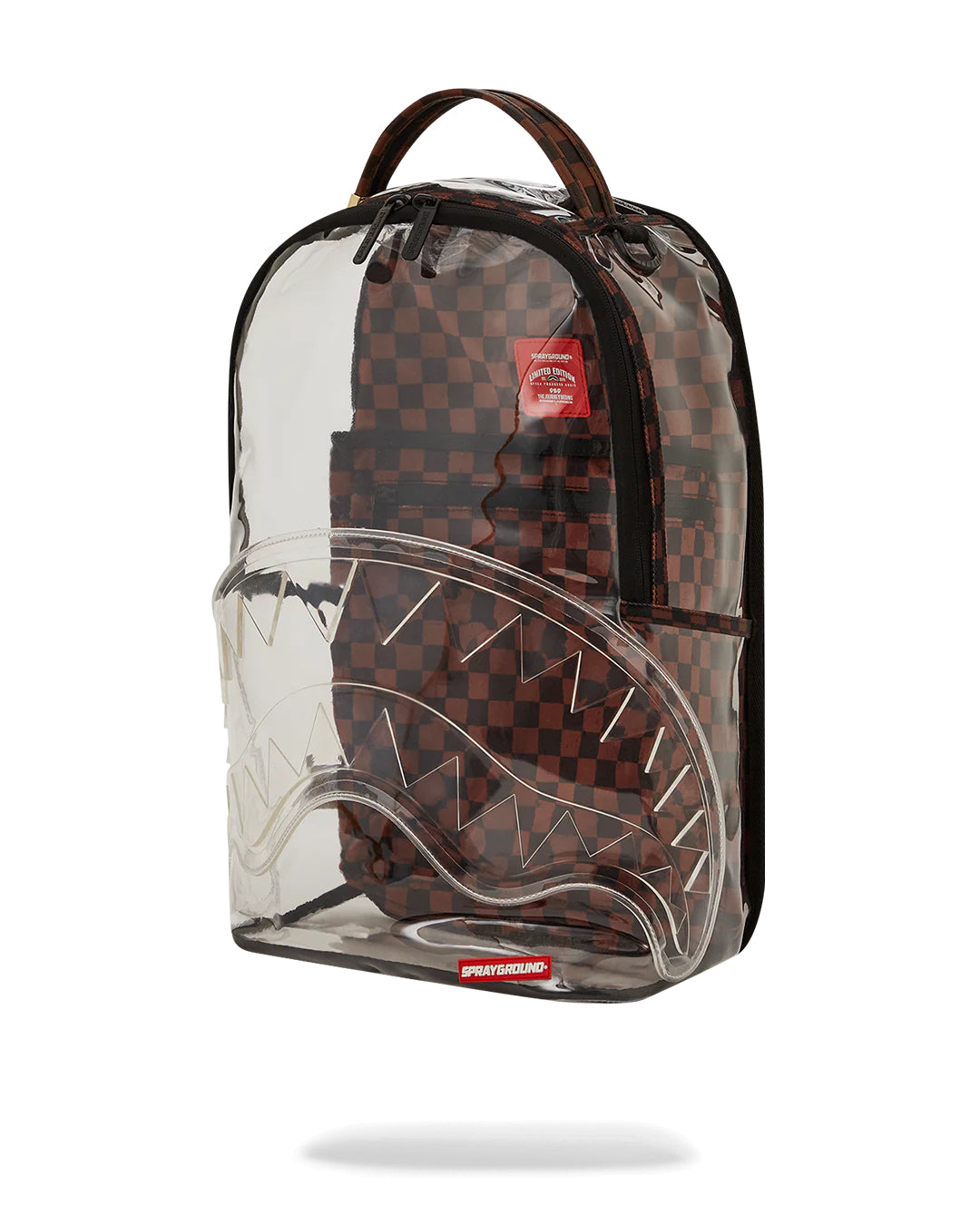 Clear Brown Check Clear Backpack Check