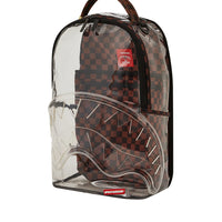 Clear Brown Check Clear Backpack Check