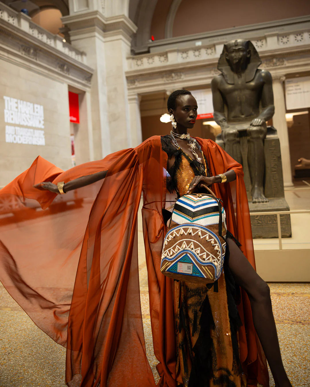 Met Africa Beads Backpack