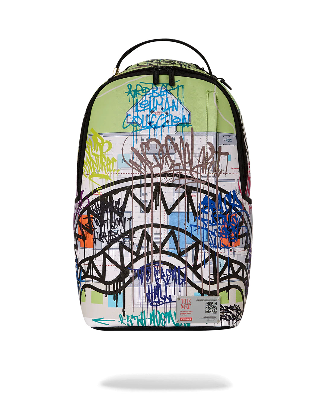 Met Graffiti Map Shark Backpack