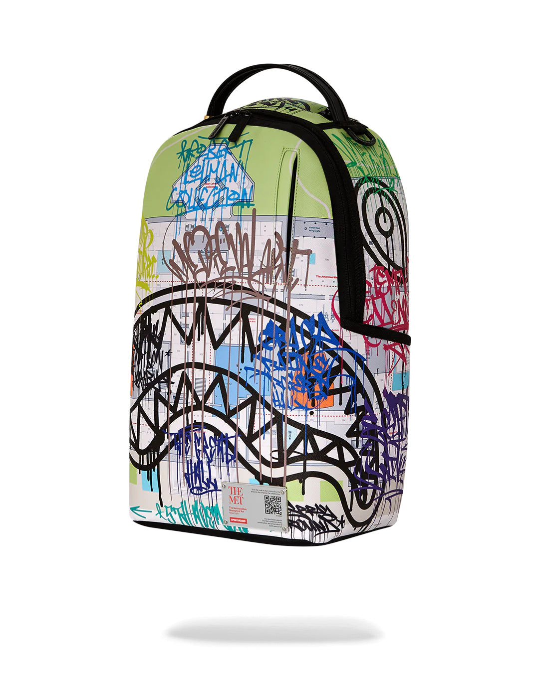 Met Graffiti Map Shark Backpack