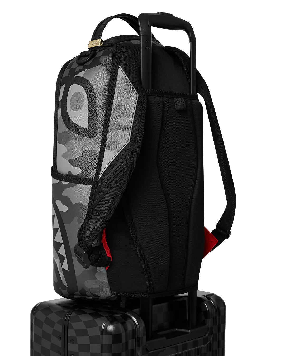 Split Up Camo Tear Carryon Hard Luggage