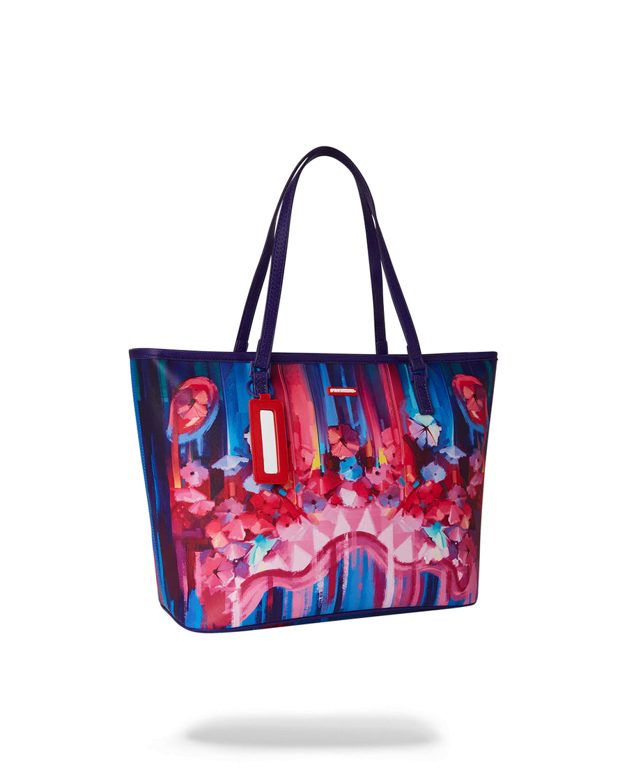 Borsa Sprayground BRUSHED NEON FLOWERS CLASSIC TOTE 