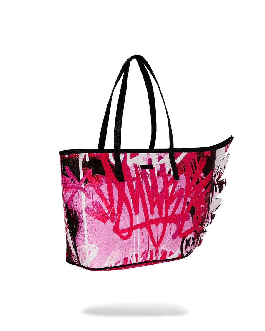 Sac Sprayground PINK GRAFF CITY WINGED TOTE 