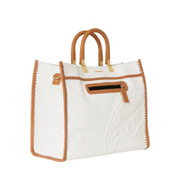 Core Embossed Ivory Tortuga Tote