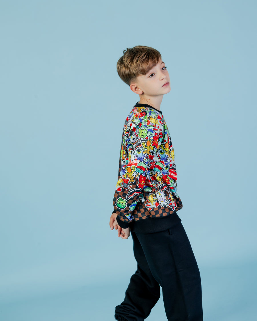 Youth - Sprayground  STICKER BOMB CREWNECK