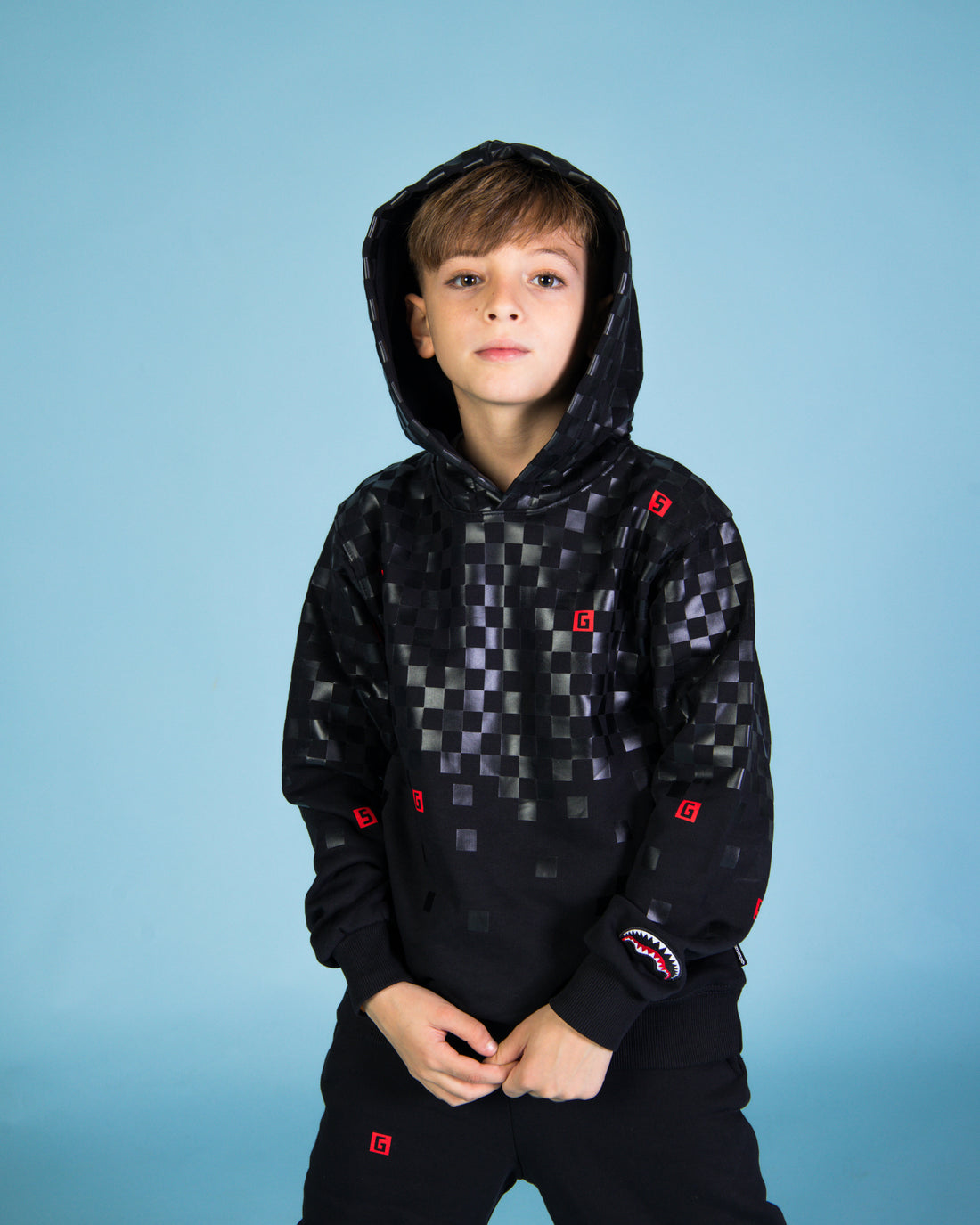 Ragazzo/a - Pixel Checkered Hoodie