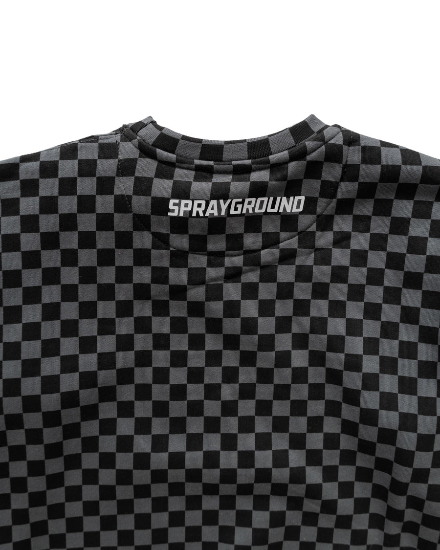 Youth - Sprayground  PAINT ROLLER CHECKERED CREWNECK