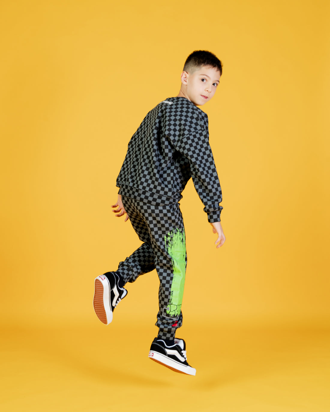 Ragazzo/a - Paint Roller Checkered Crewneck