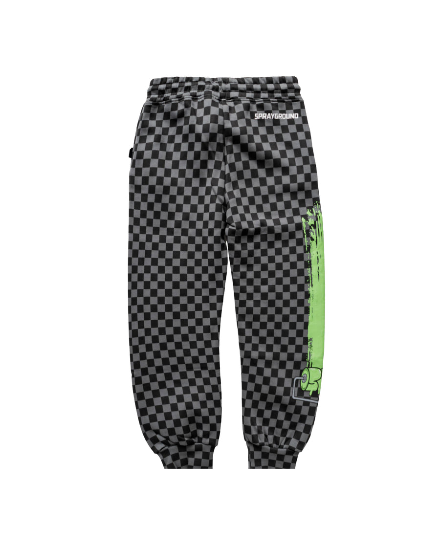 Youth - Sprayground  PAINT ROLLER CHECKERED PANTS