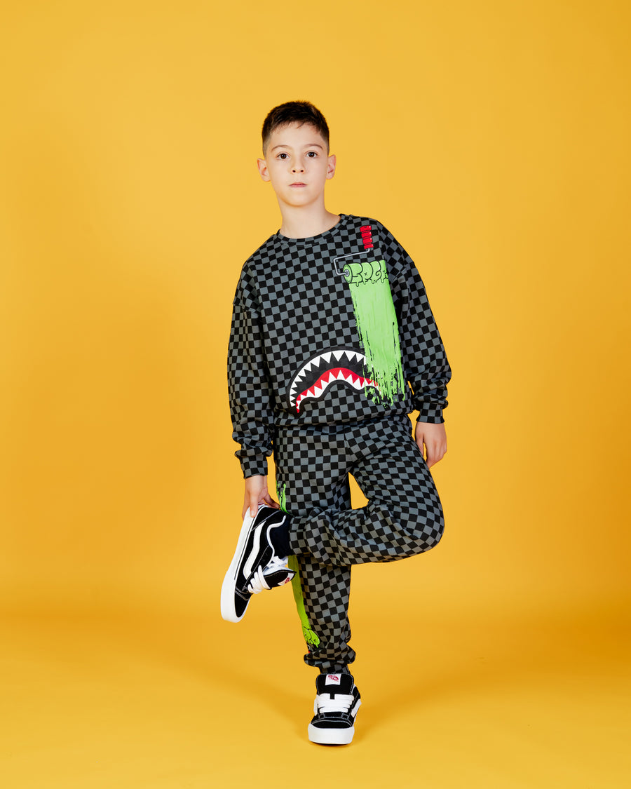 Youth - Sprayground  PAINT ROLLER CHECKERED PANTS