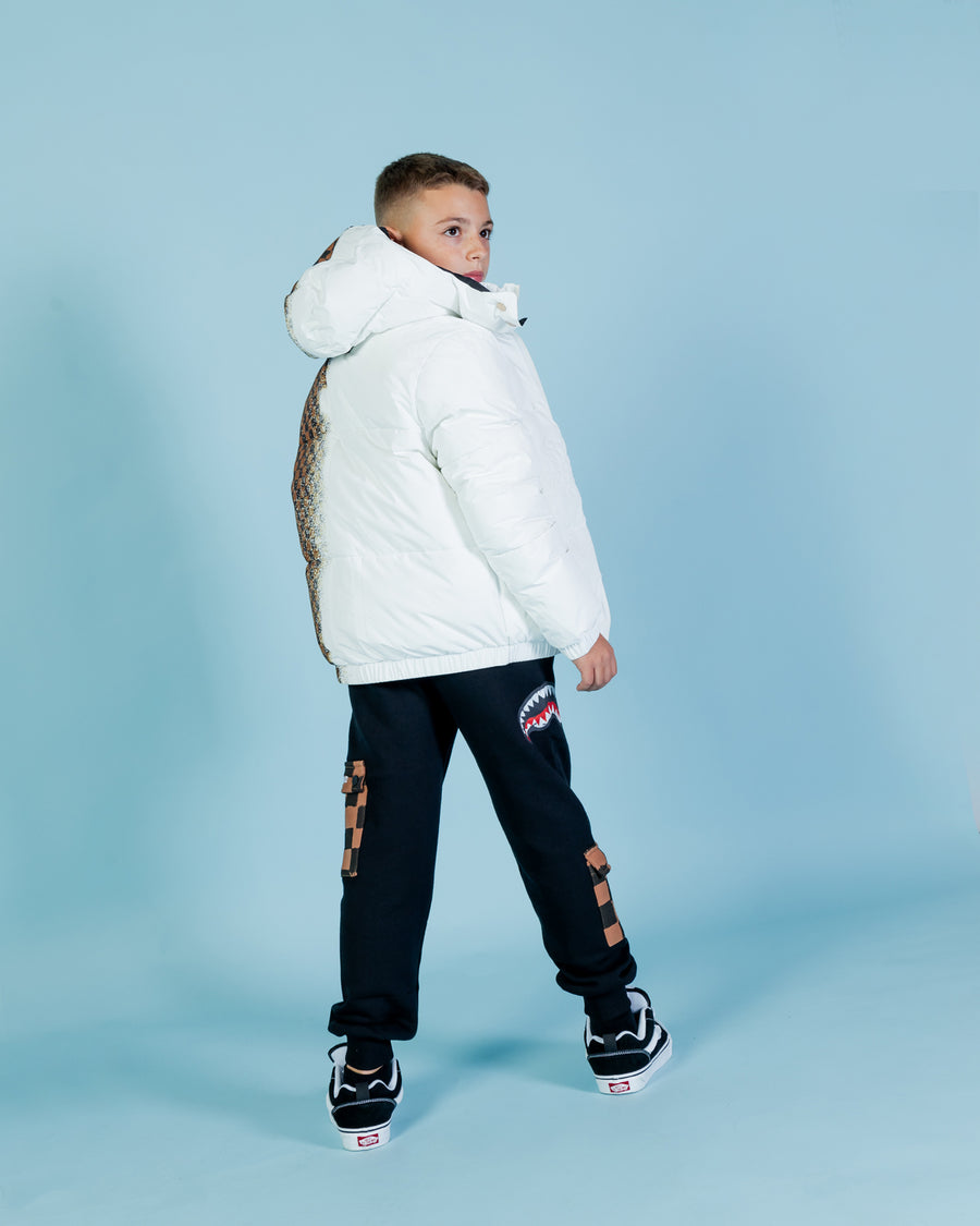 Niño / Niña  - Spray Checkered Down Jacket