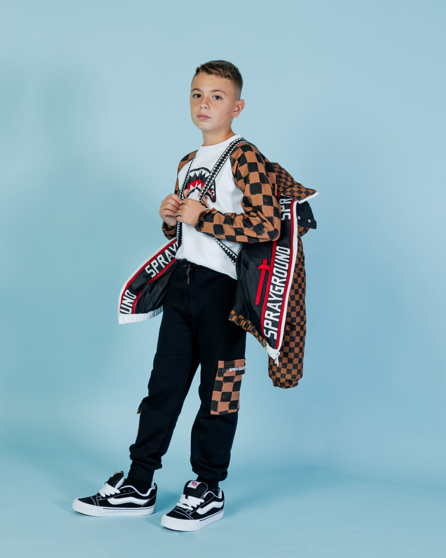 Niño / Niña  - Spray Checkered Down Jacket