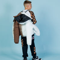 Ragazzo/a - Spray Checkered Down Jacket