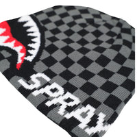 CHECK BROWN BEANIE