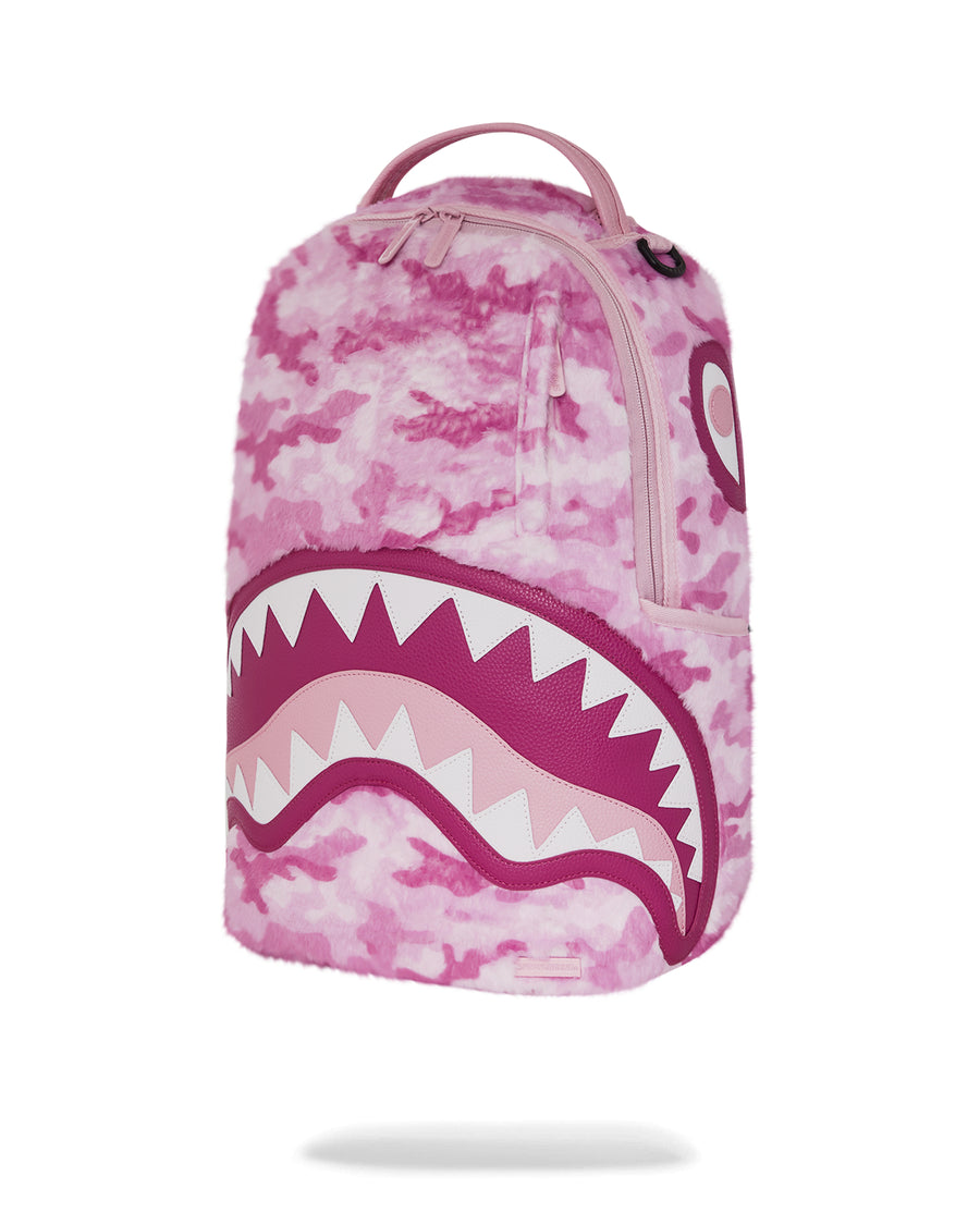 Pink Fur Camo Backpack