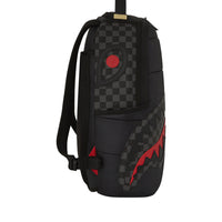 Black Puffer Grey Check Backpack