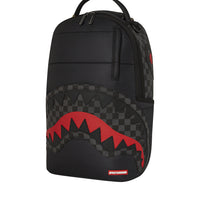 Black Puffer Grey Check Backpack