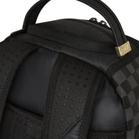 Black Puffer Grey Check Backpack