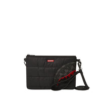 Black Puffer Grey Check Pouchette