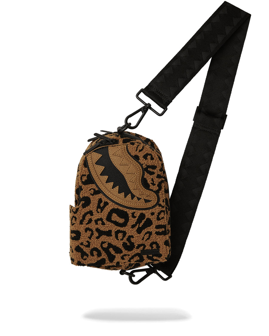 Chenille Cheetah Backpack Sling